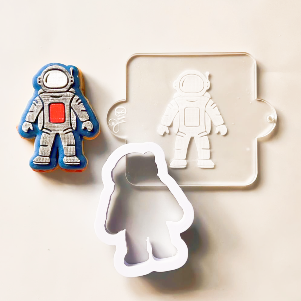 Spaceman Astronaut Embosser and Cookie Cutter Set.