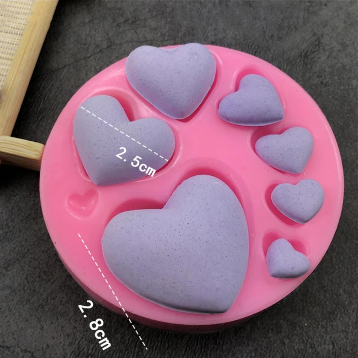 Variety of Hearts Silicone Mould