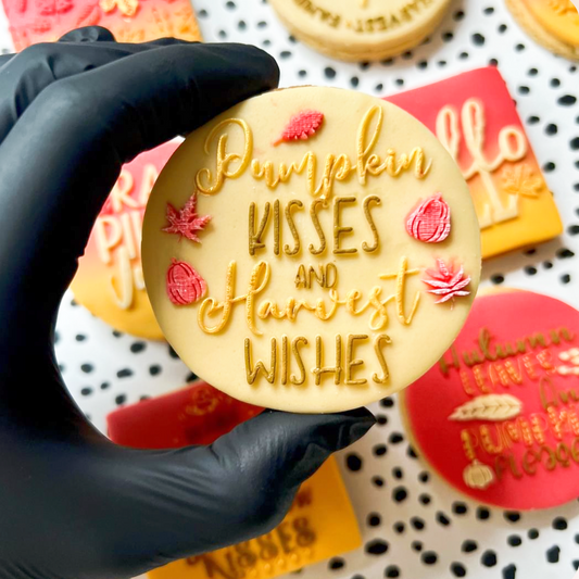 Pumpkin Kisses and Harvest Wishes Embosser