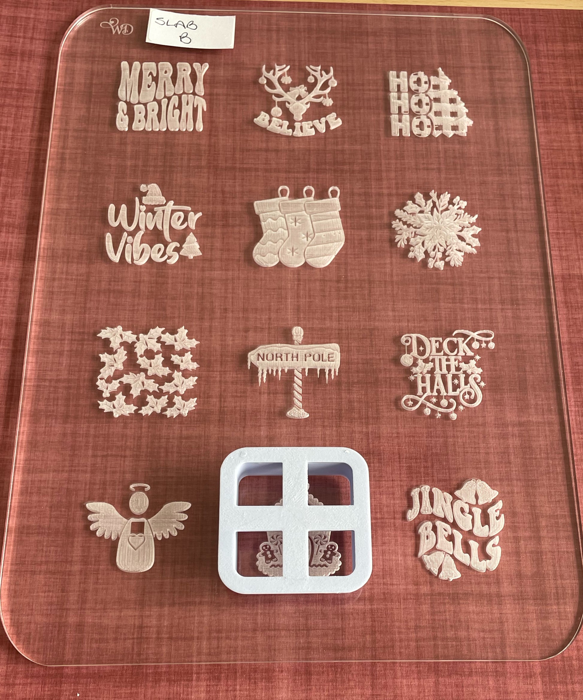 Advent Calendar Embossing Slabs.