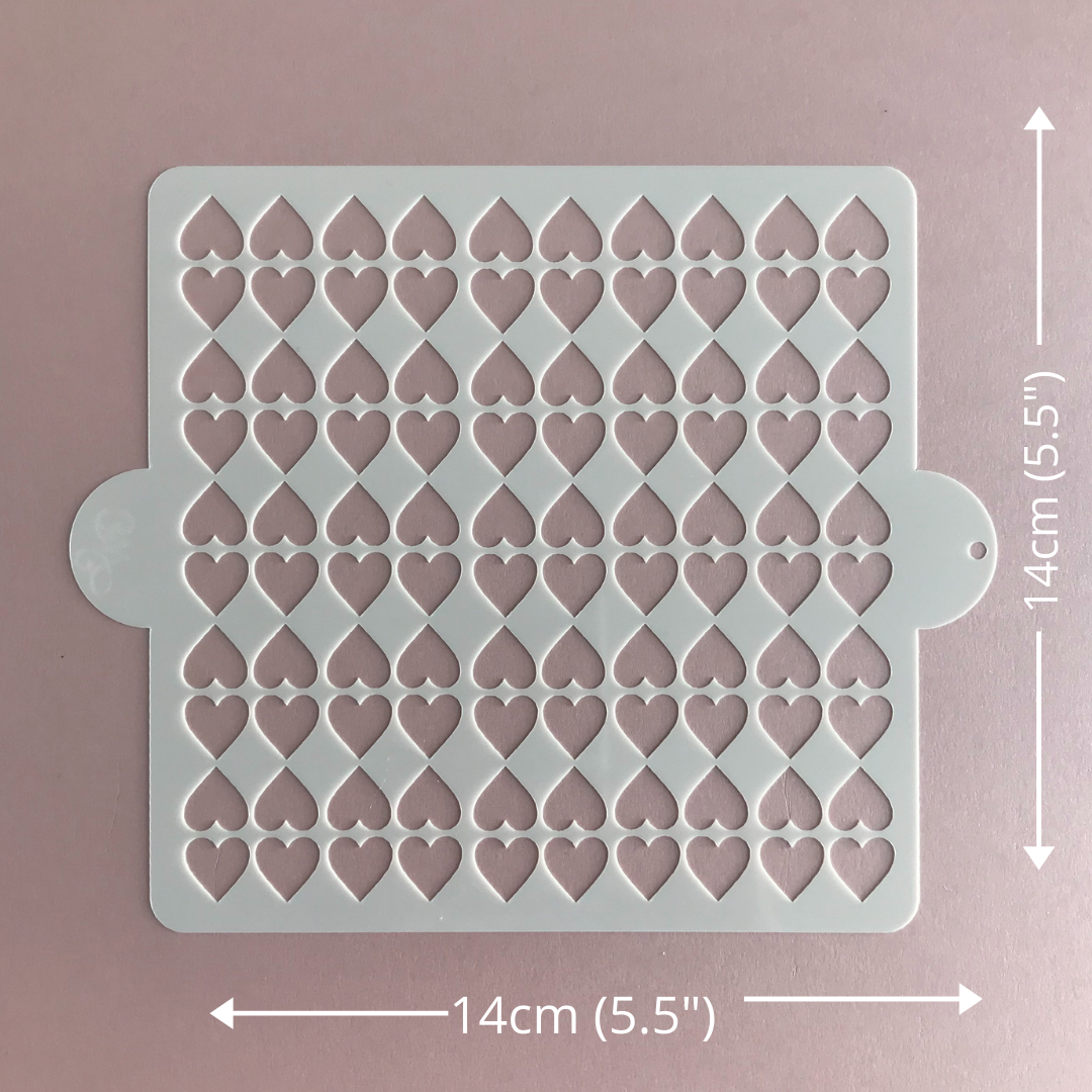 Double hearts Repeat Pattern Stencil.