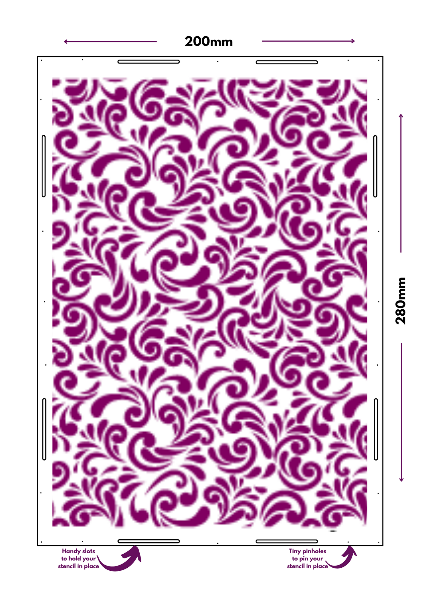 Damask Swirl Stencil.