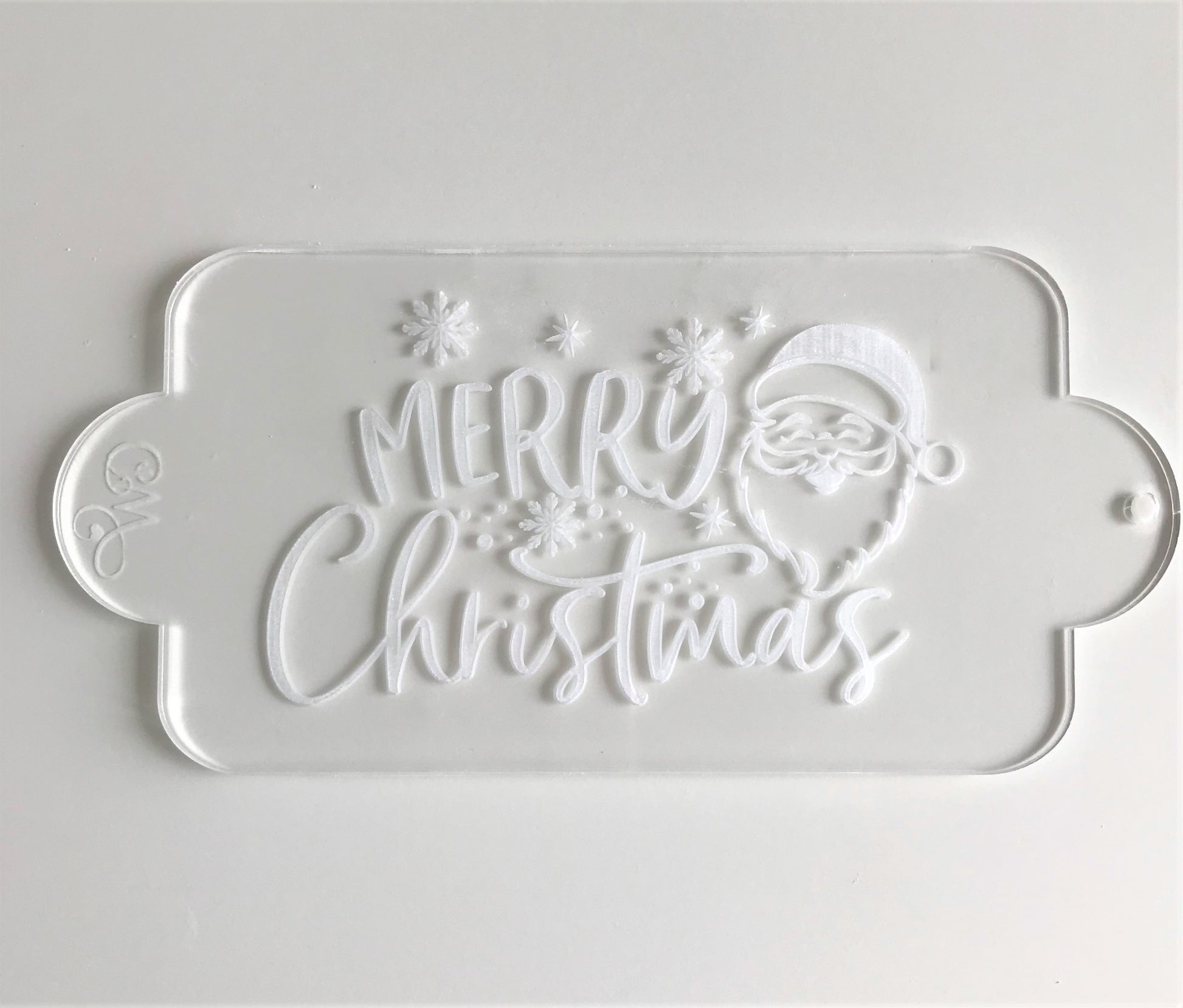 Merry Christmas Embosser Stamp and Cookie Cutter Set. Santa Xmas Debosser.