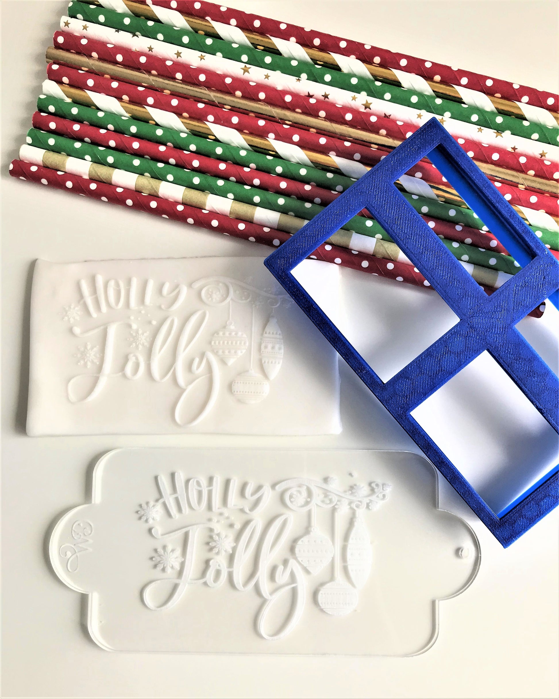 Holly Jolly Embosser and Cookie Cutter Set.