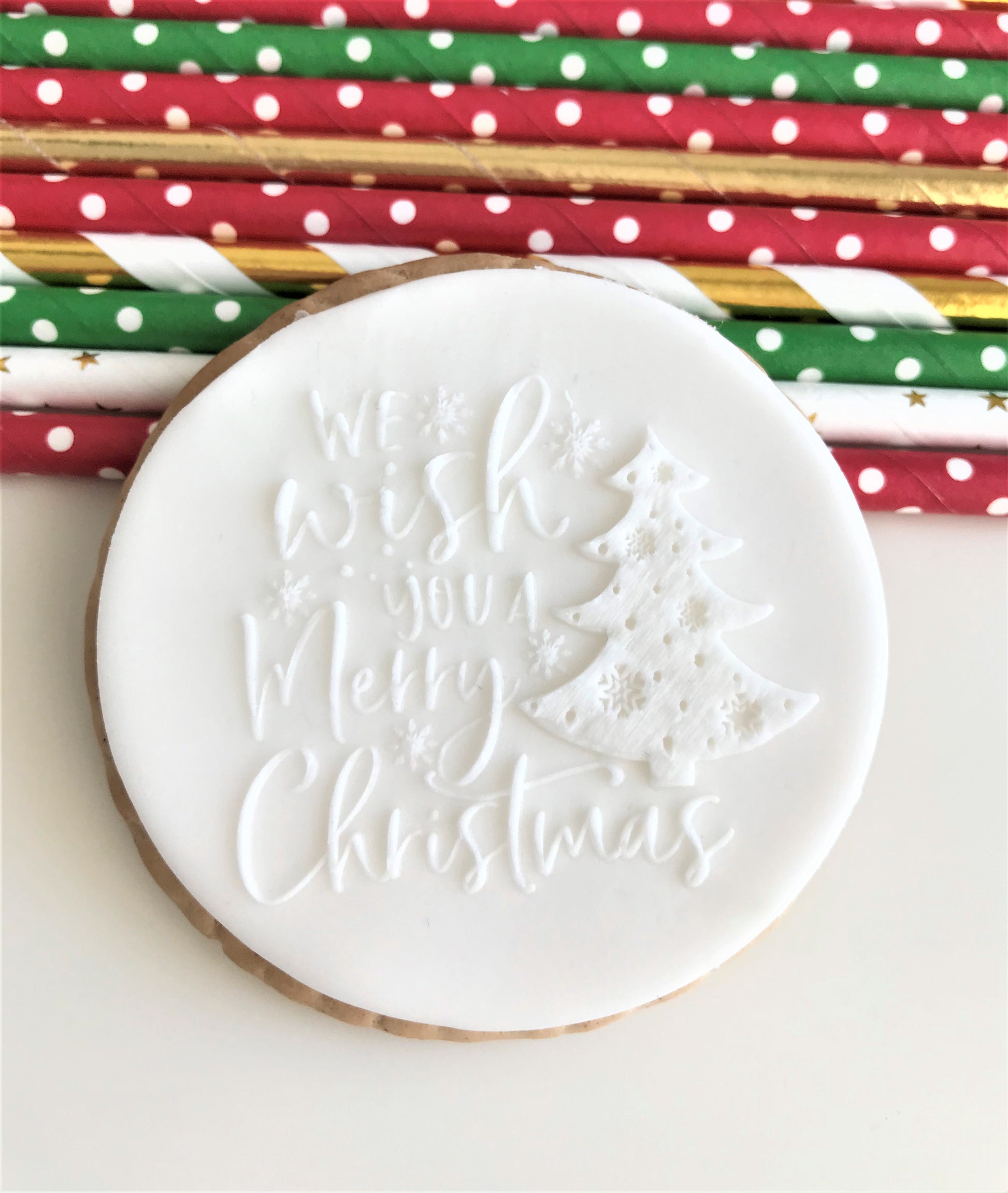 We Wish You a Merry Christmas Icing Embosser