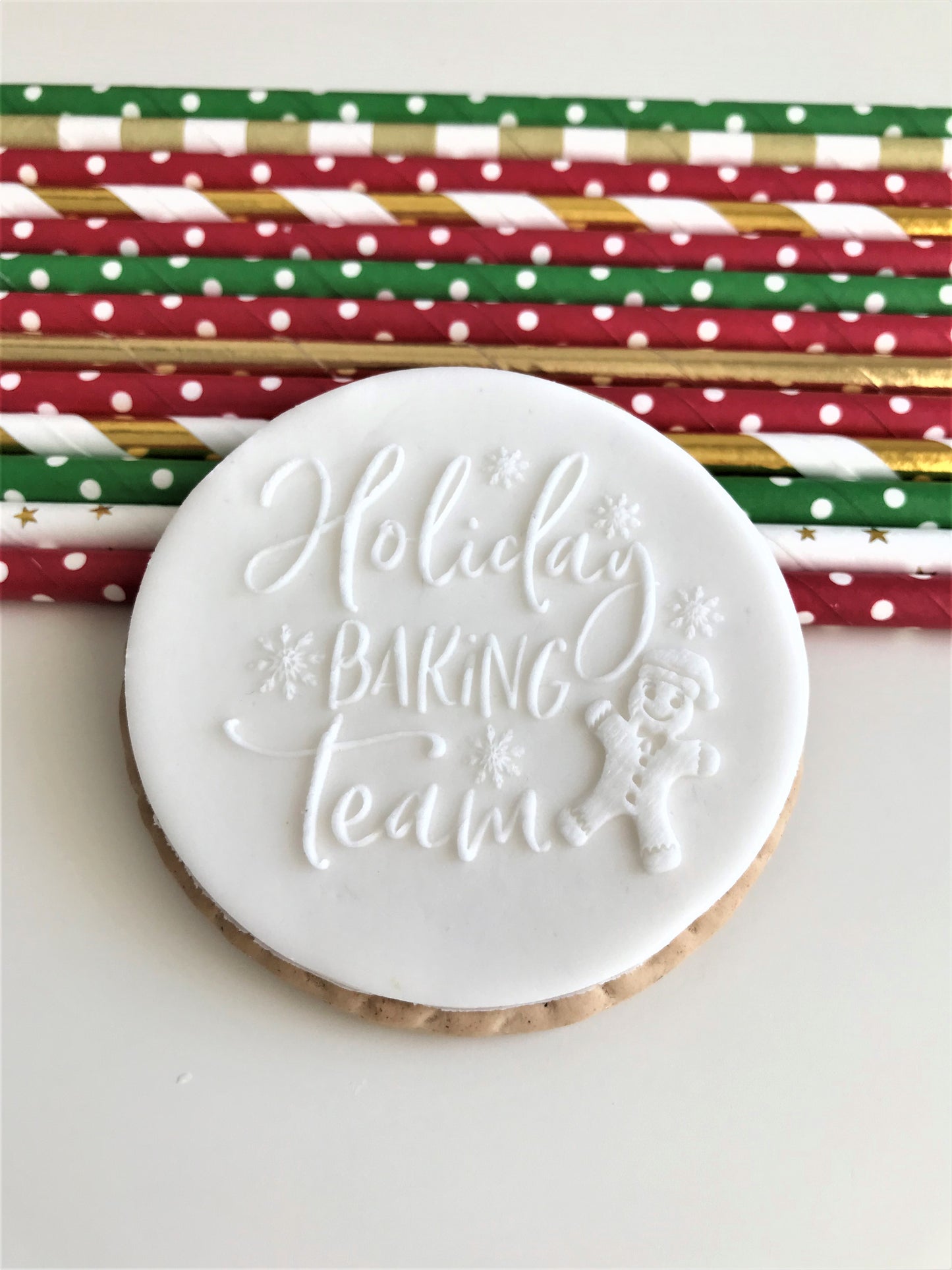 Holiday Baking Team Christmas Embosser Stamp