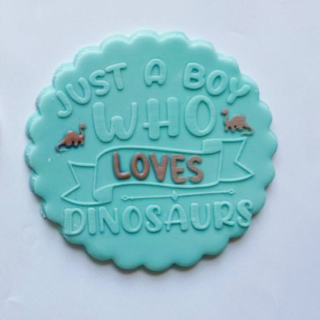 Just a Boy Who Loves Dinosaurs Embosser.