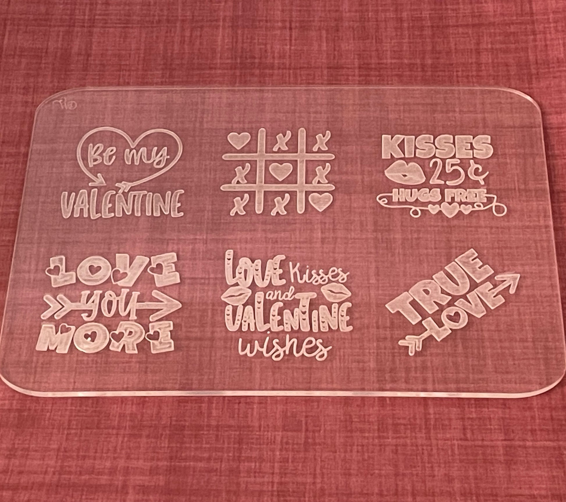 Medium Valentines Embossing Slab.