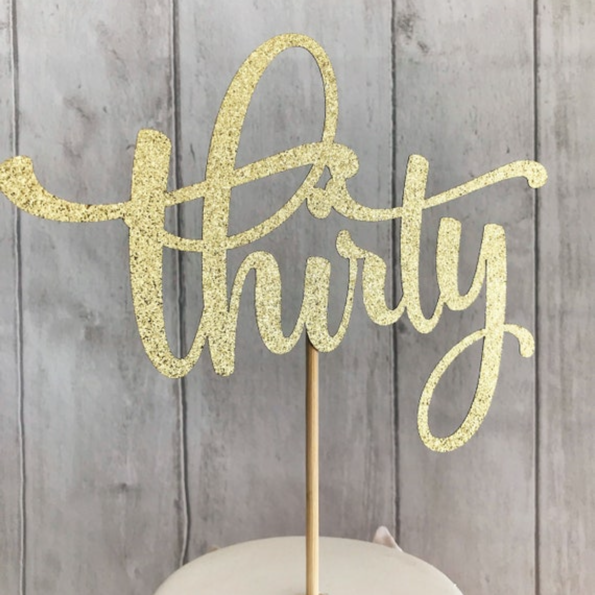 Thirty Glitter Card Topper