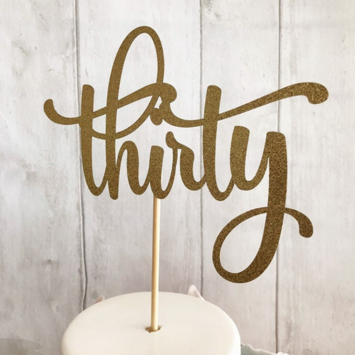 Thirty Glitter Card Topper