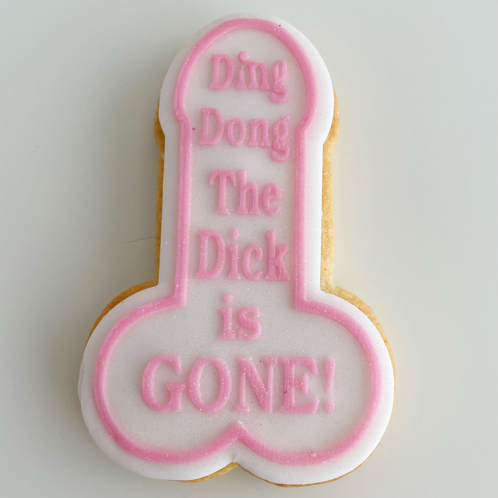 Ding Dong The Dick is Gone Embosser and Cookie Cutter Set.