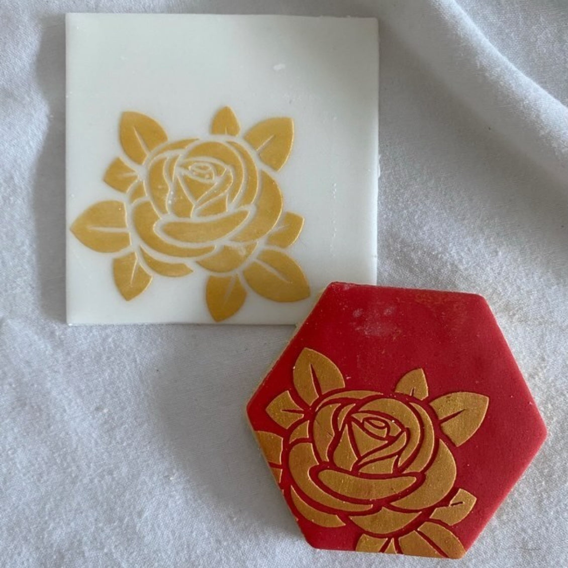 Rose Cookie Stencil.