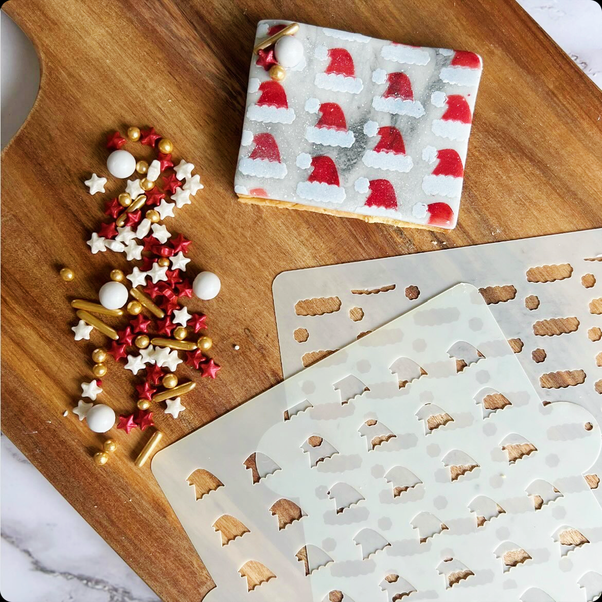 Santa Hats Double Stencils.