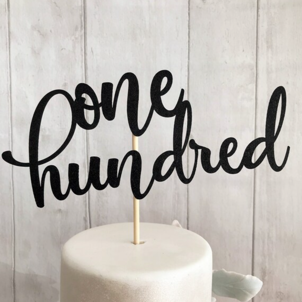 One Hundred Glitter Card Topper