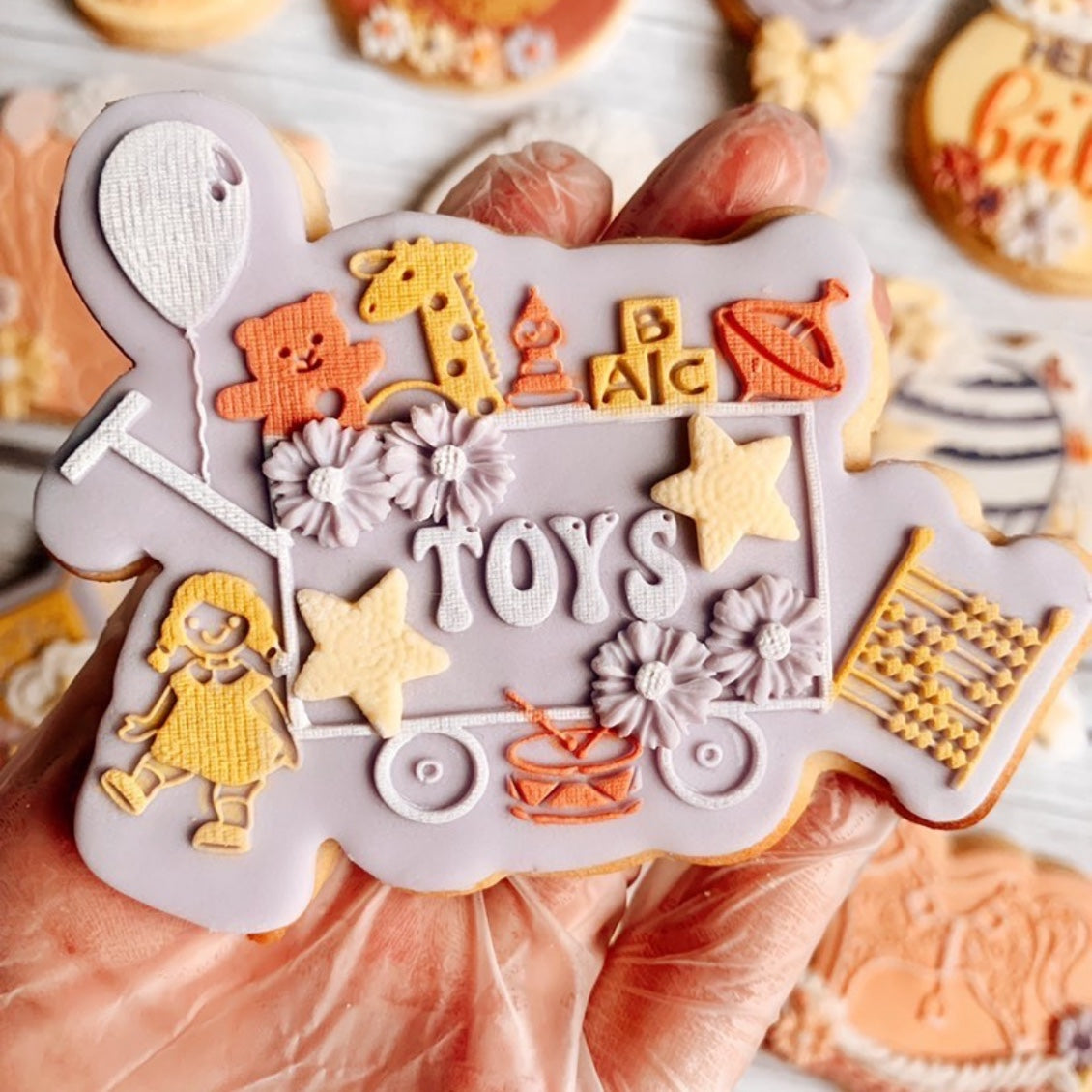 Toybox Embosser and Matching Cookie Cutter Set.