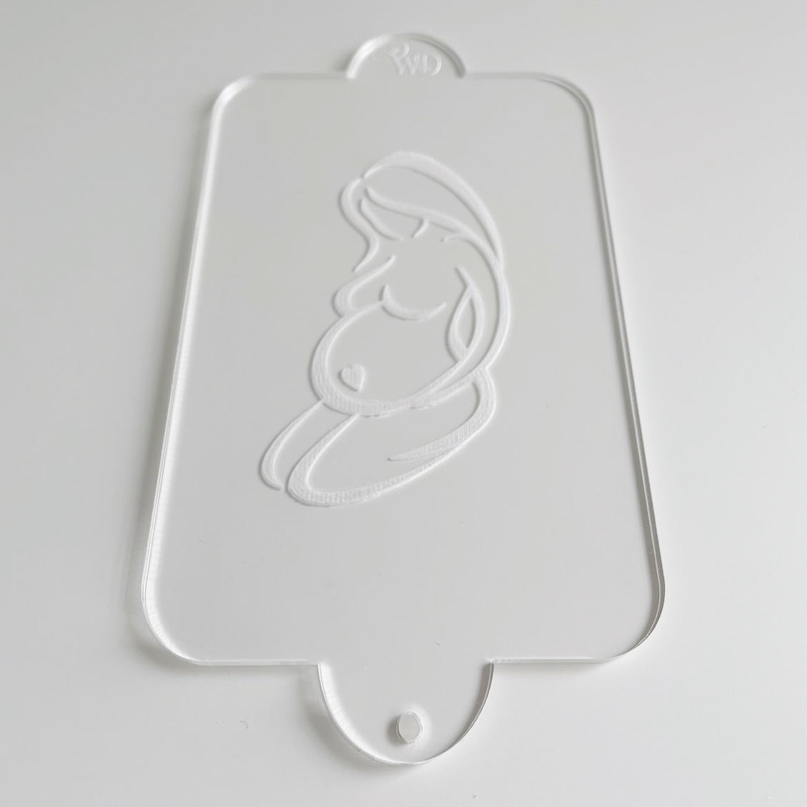 Pregnant Woman Embosser and Cookie Cutter Set.