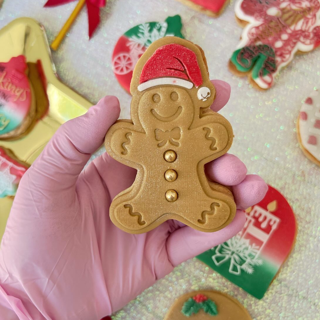 Gingerbread Man Embosser and Cookie Cutter Set.