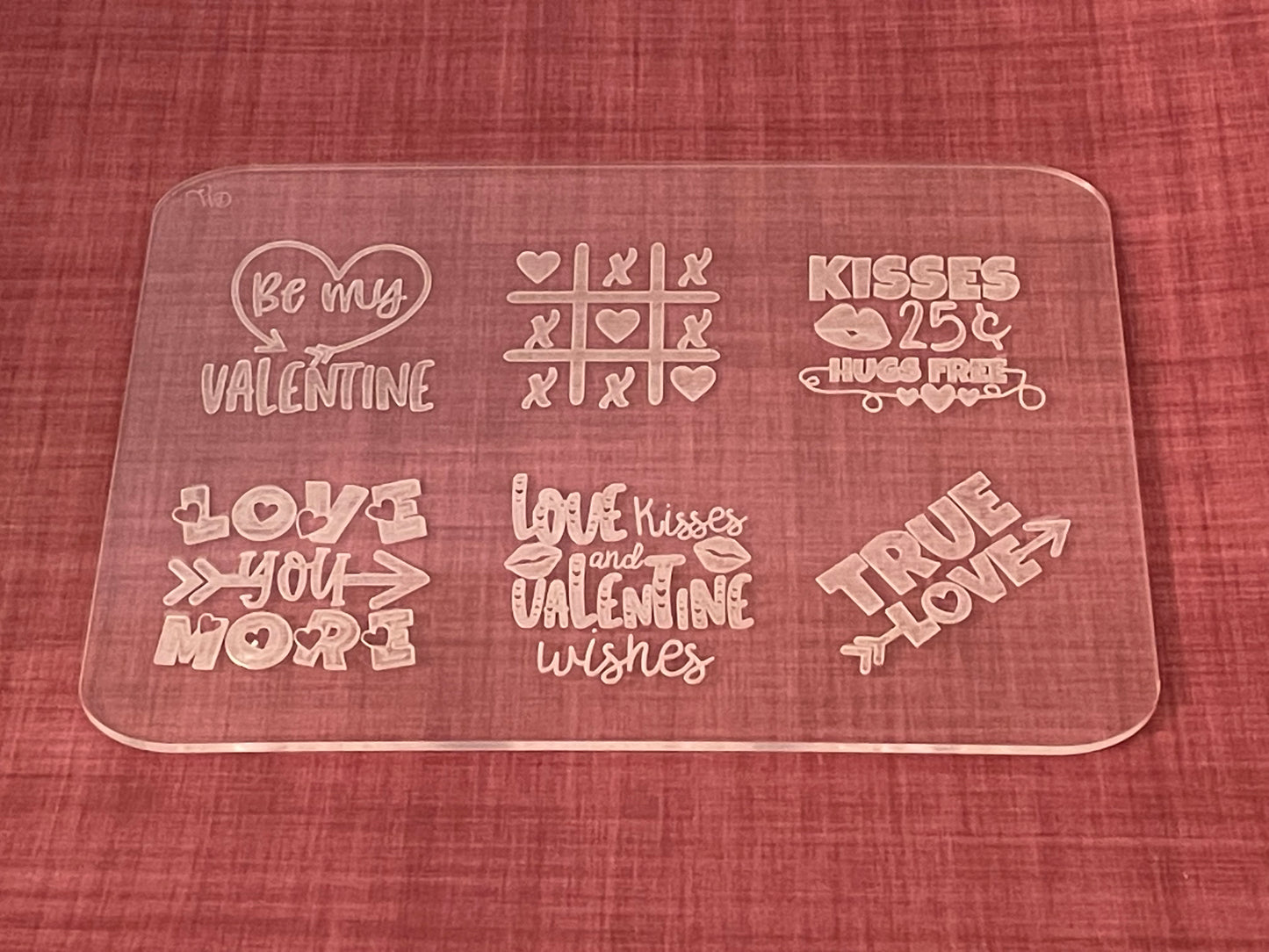 Medium Valentines Embossing Slab.