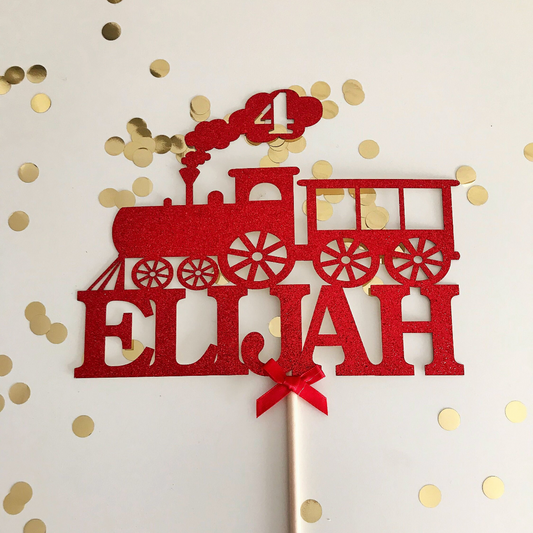 Train Glitter Topper