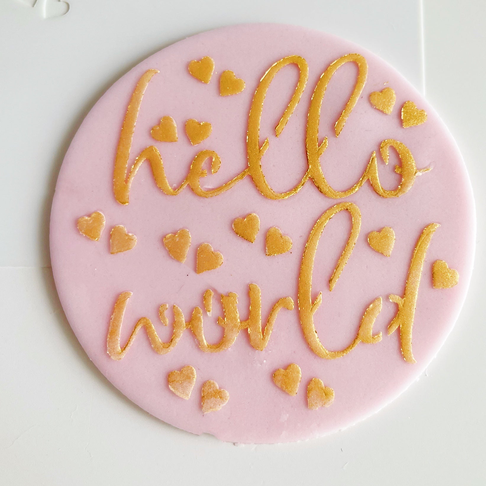 Hello World Cookie Stencil.