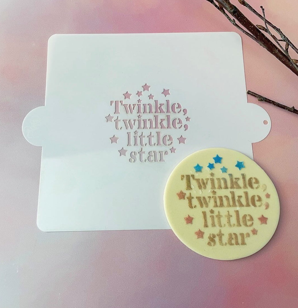 Twinkle twinkle little star Cookie Stencil.