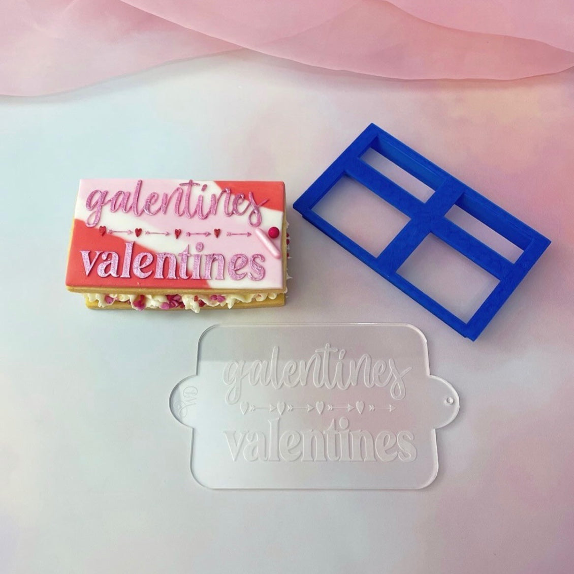 Galentines Valentines Embosser and Cookie Cutter Set.