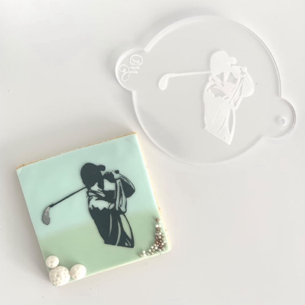 Golf Player Fondant Embosser. Style #1