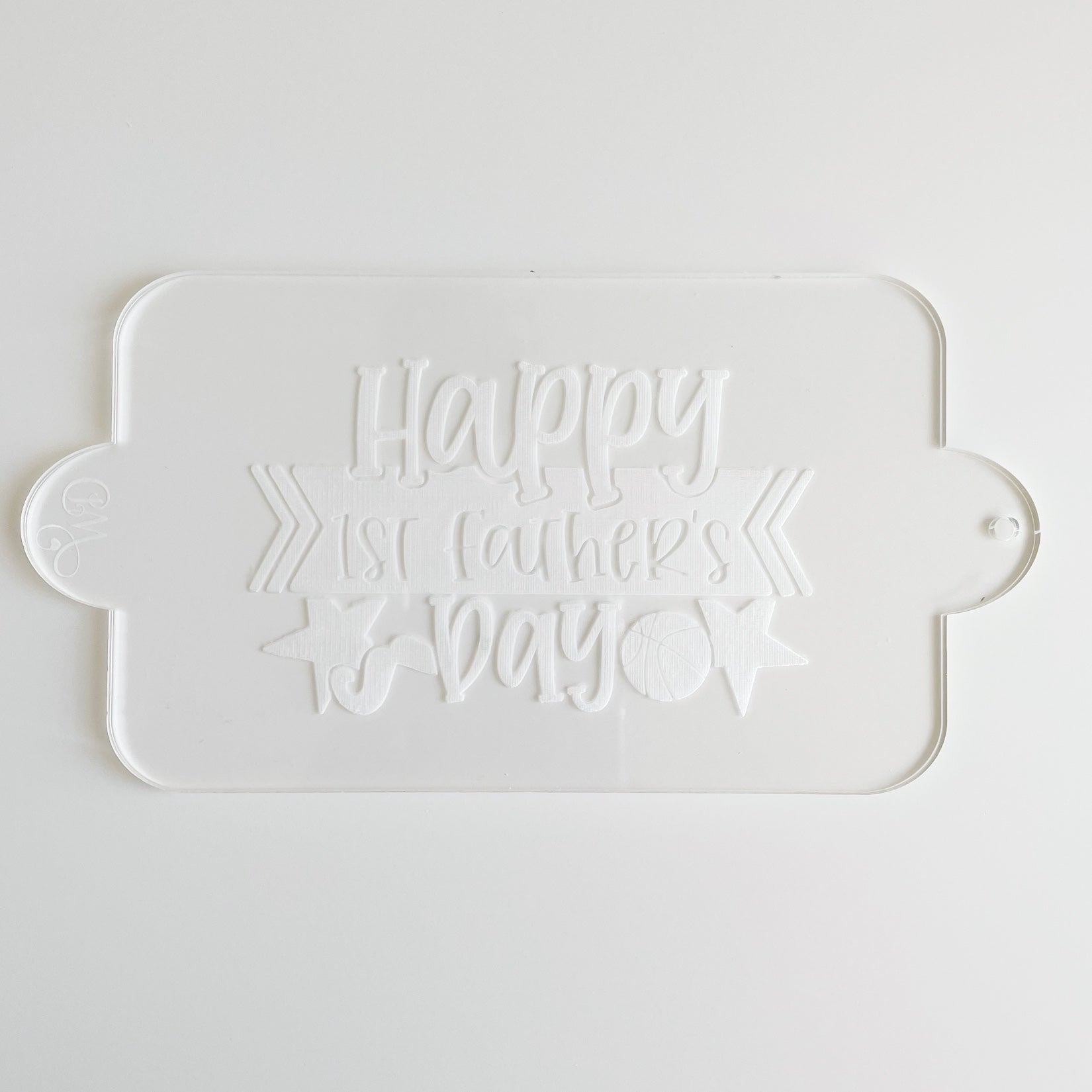 Happy 1st Father's Day Embosser and Cookie Cutter Set.